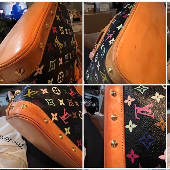 Louis Vuitton Takashi Murakami X Alma PM with COA Black Multicolor Stud - Picture 15 of 16